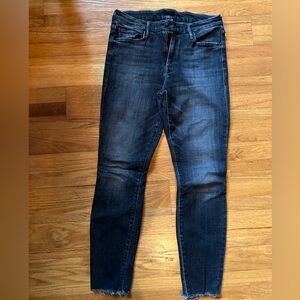 MOTHER Slim Leg Jeans - Washed Black